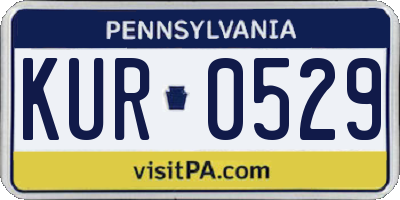 PA license plate KUR0529