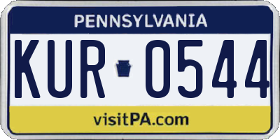 PA license plate KUR0544