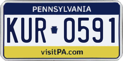 PA license plate KUR0591