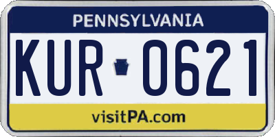 PA license plate KUR0621