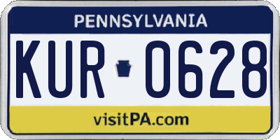 PA license plate KUR0628