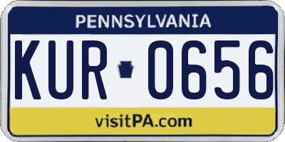 PA license plate KUR0656