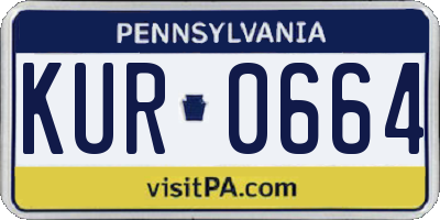 PA license plate KUR0664