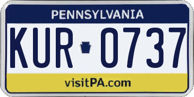 PA license plate KUR0737