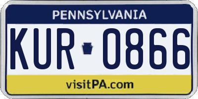 PA license plate KUR0866