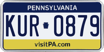 PA license plate KUR0879
