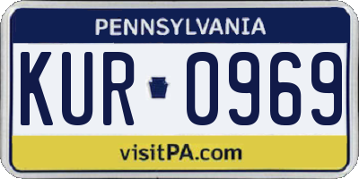 PA license plate KUR0969