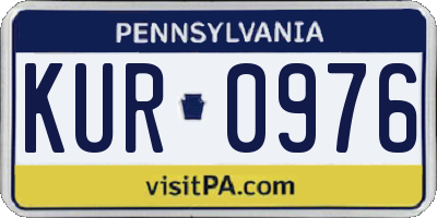 PA license plate KUR0976