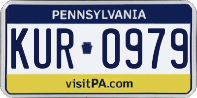 PA license plate KUR0979