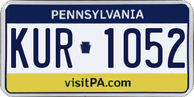 PA license plate KUR1052