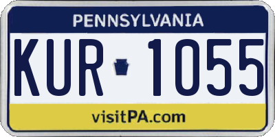 PA license plate KUR1055