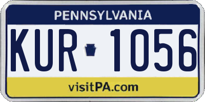 PA license plate KUR1056