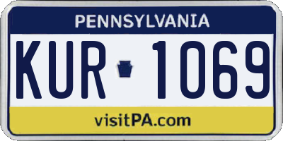 PA license plate KUR1069