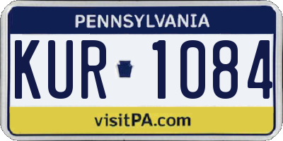 PA license plate KUR1084