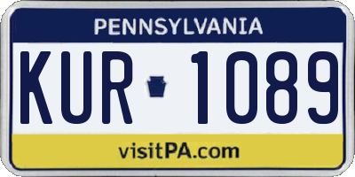 PA license plate KUR1089