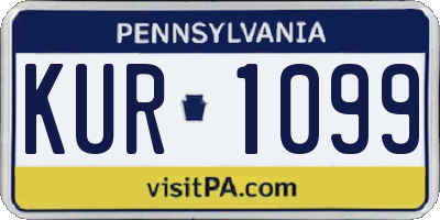 PA license plate KUR1099