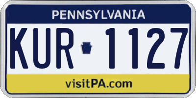 PA license plate KUR1127
