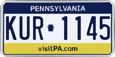 PA license plate KUR1145