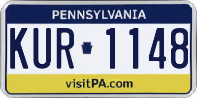 PA license plate KUR1148