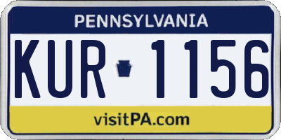 PA license plate KUR1156