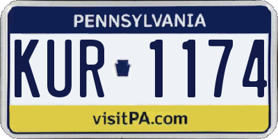 PA license plate KUR1174