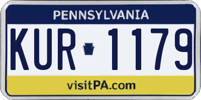 PA license plate KUR1179
