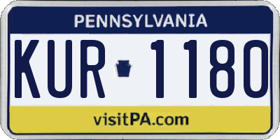 PA license plate KUR1180