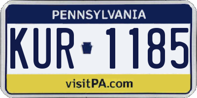 PA license plate KUR1185