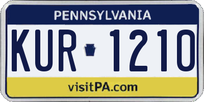 PA license plate KUR1210