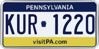 PA license plate KUR1220