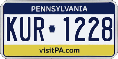 PA license plate KUR1228