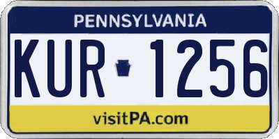 PA license plate KUR1256