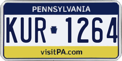 PA license plate KUR1264