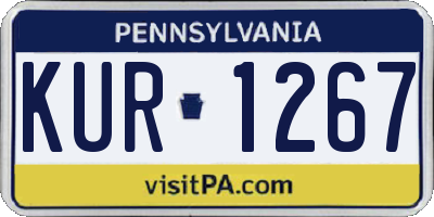 PA license plate KUR1267