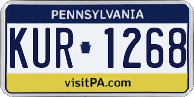 PA license plate KUR1268