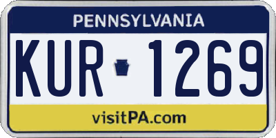 PA license plate KUR1269