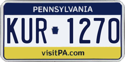 PA license plate KUR1270