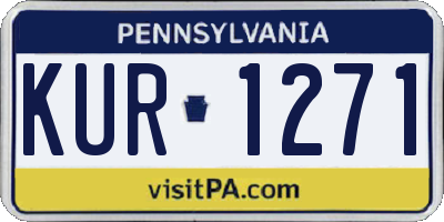 PA license plate KUR1271