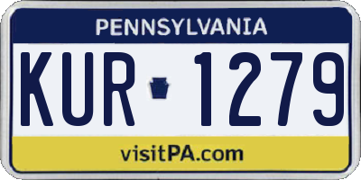 PA license plate KUR1279