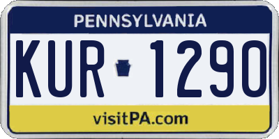 PA license plate KUR1290
