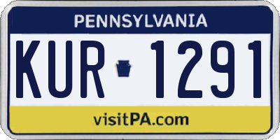 PA license plate KUR1291
