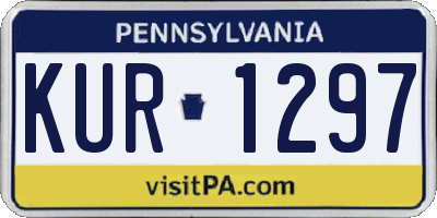 PA license plate KUR1297