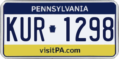 PA license plate KUR1298