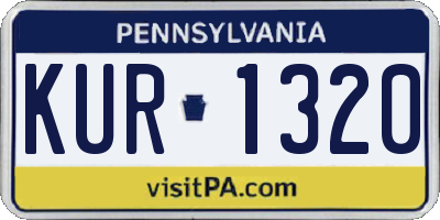 PA license plate KUR1320
