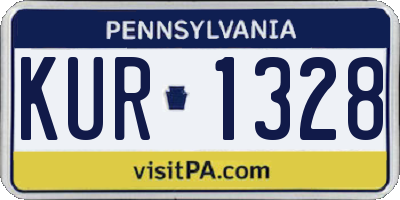 PA license plate KUR1328