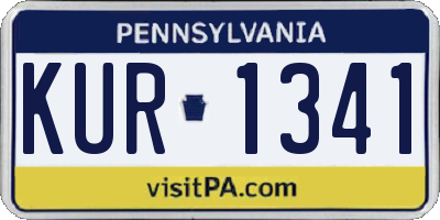 PA license plate KUR1341