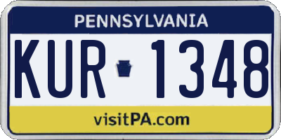 PA license plate KUR1348