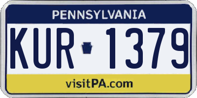 PA license plate KUR1379