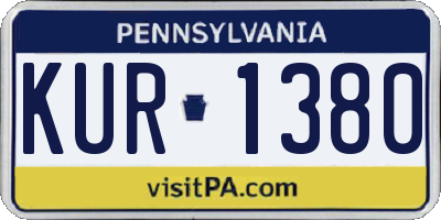 PA license plate KUR1380
