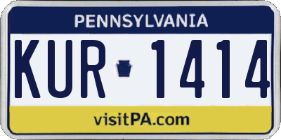 PA license plate KUR1414